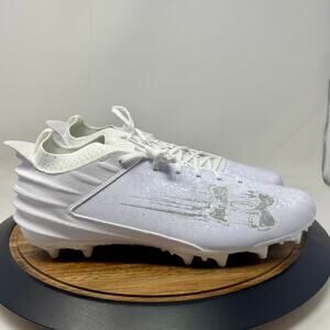 Under Armour Blur Smoke Suede 2.0 MC White Football Cleats 3027978-101 Size 14